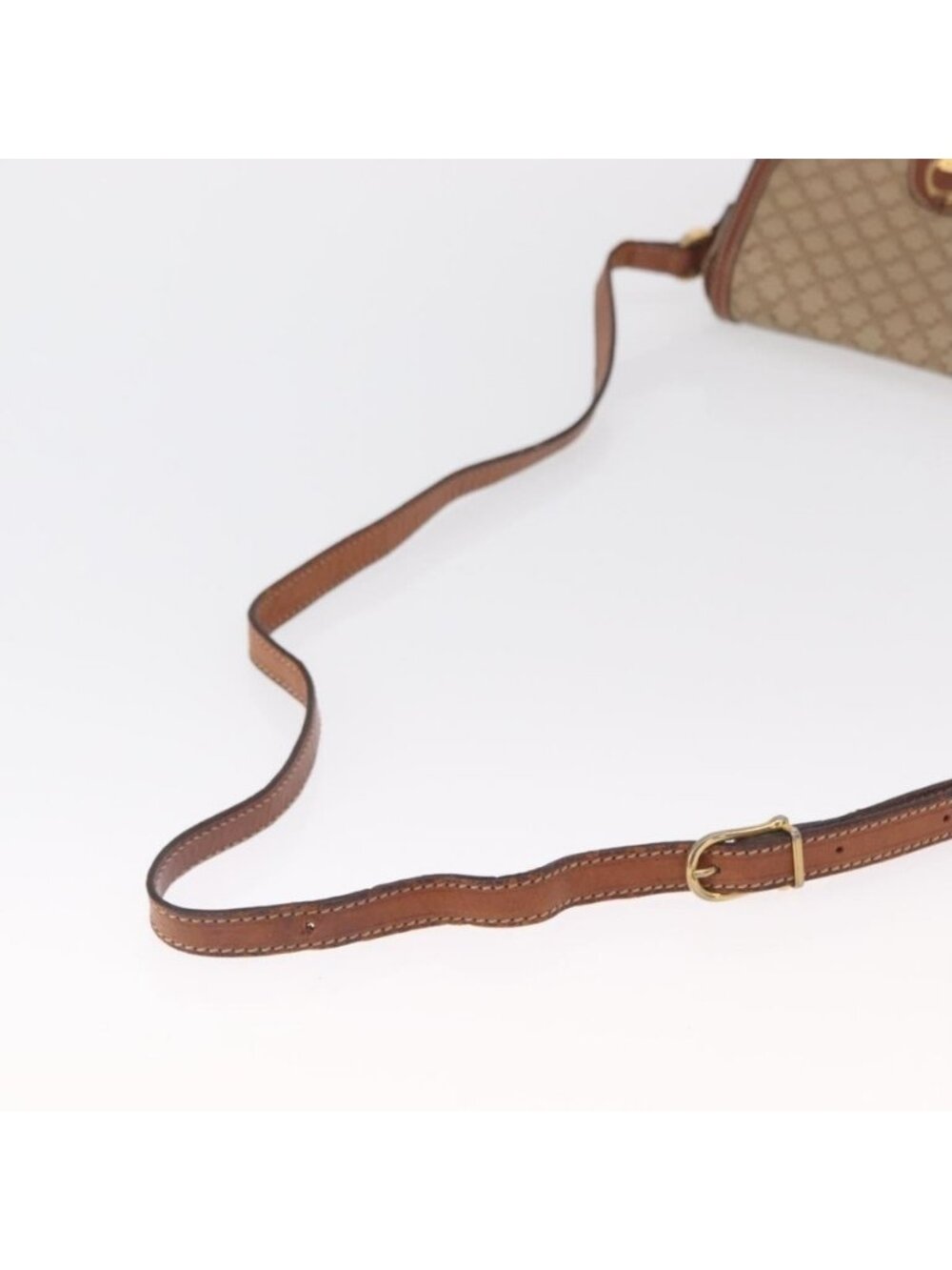 Authentic CELINE Macadam Canvas Shoulder Bag PVC Beige Gold - Picture 14 of 16